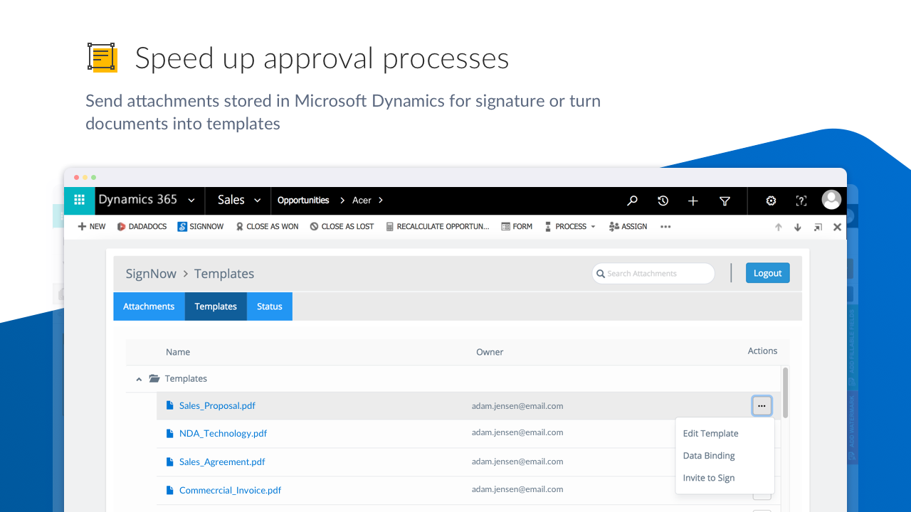 SignNow for Microsoft Dynamics