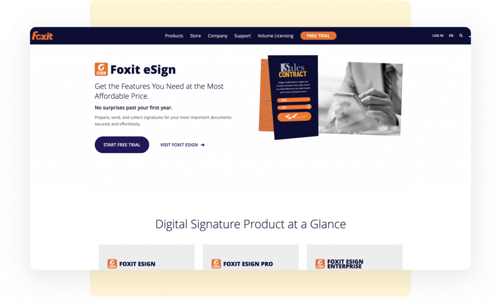 Foxit eSign eSignature solution