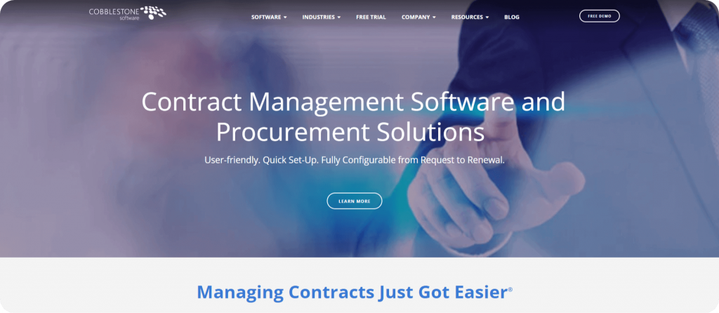 CobbleStone contract management software