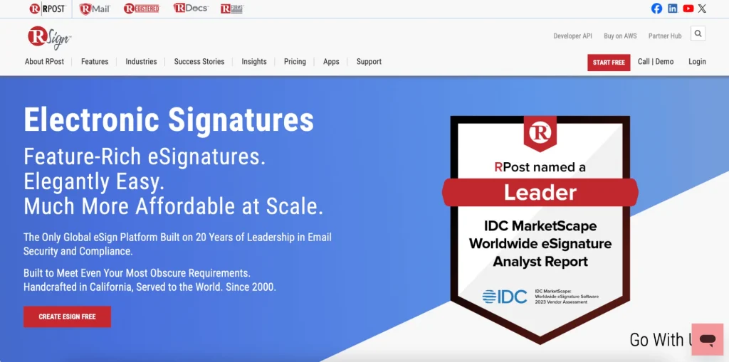 RSign electronic signature app