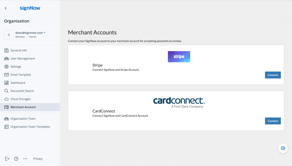 choose a merchant account