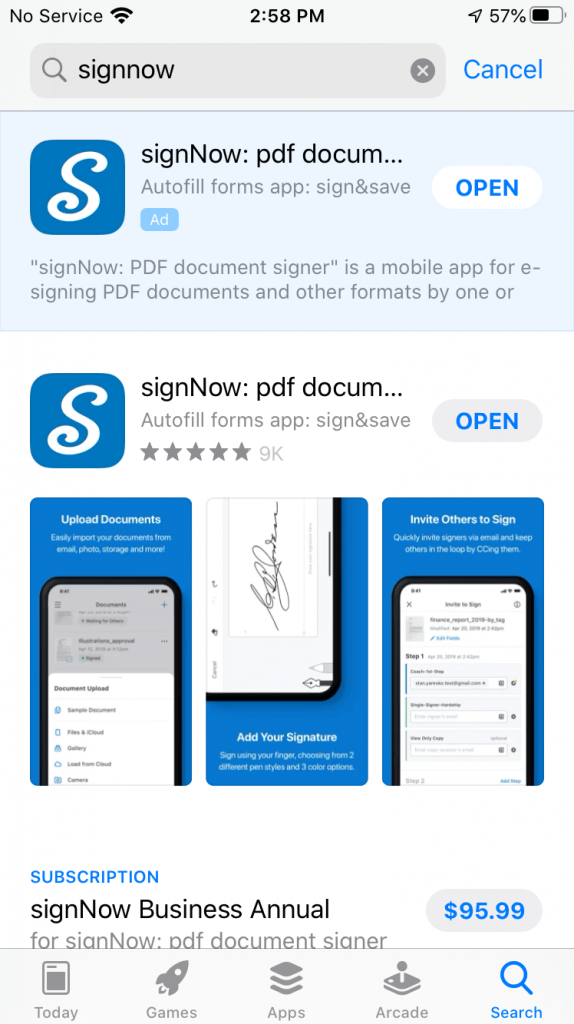 how to sign documents on iPhone - step 1