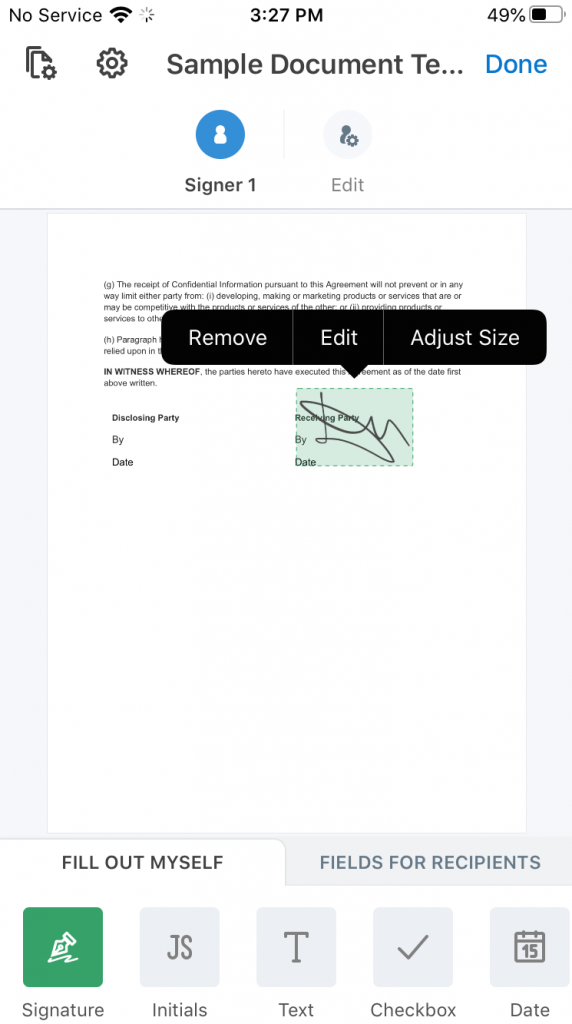 how to sign documents on iPhone - step 6