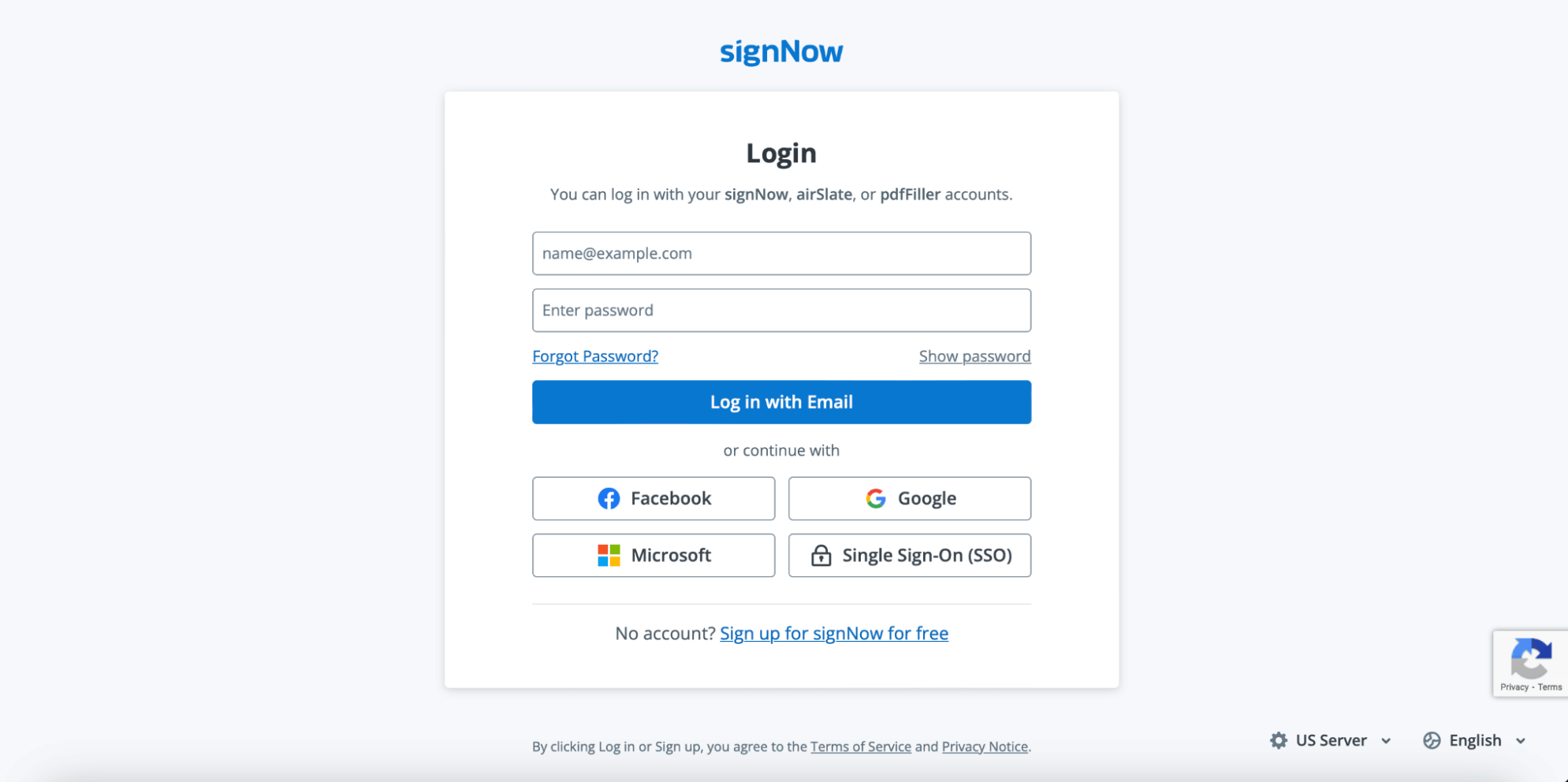Log in to your SignNow account