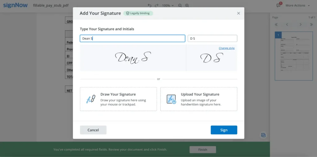 Type your signature: Enter your full name to generate a new signature."
