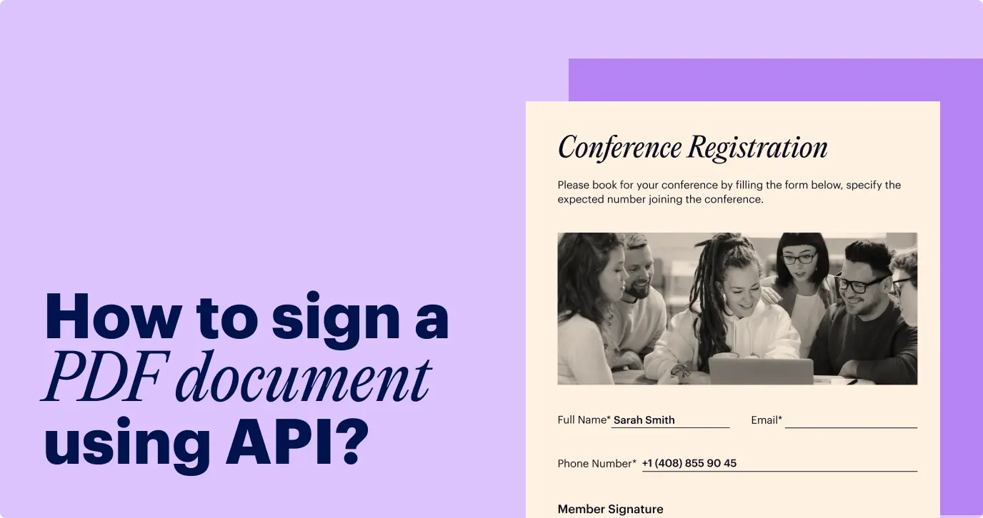 Learn how to sign a PDF document using API