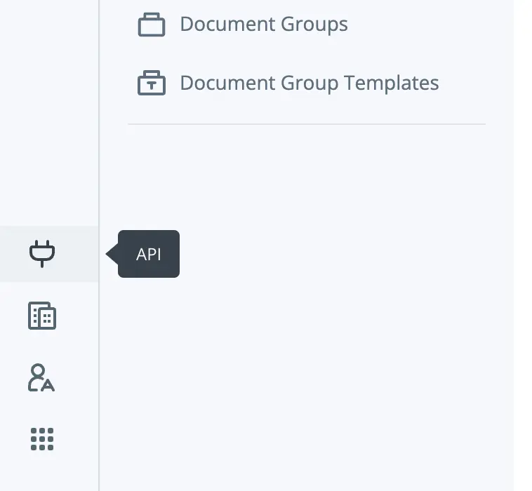 This image shows how to access the API dashboard from the main dashboard of the SignNow account