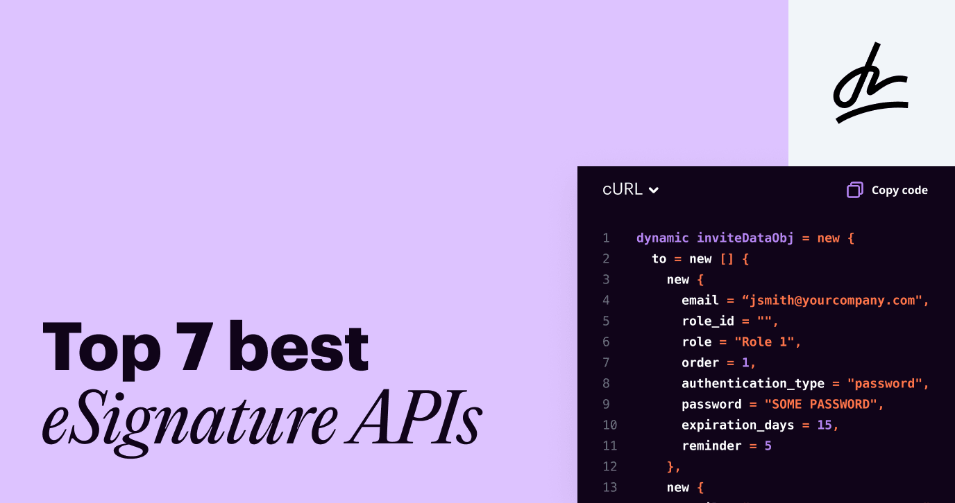 Explore top 7 best esignature API solutions on the market