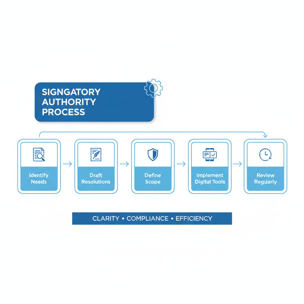 Signatory authority process step-by-step: clarity. Compliance, efficiency.