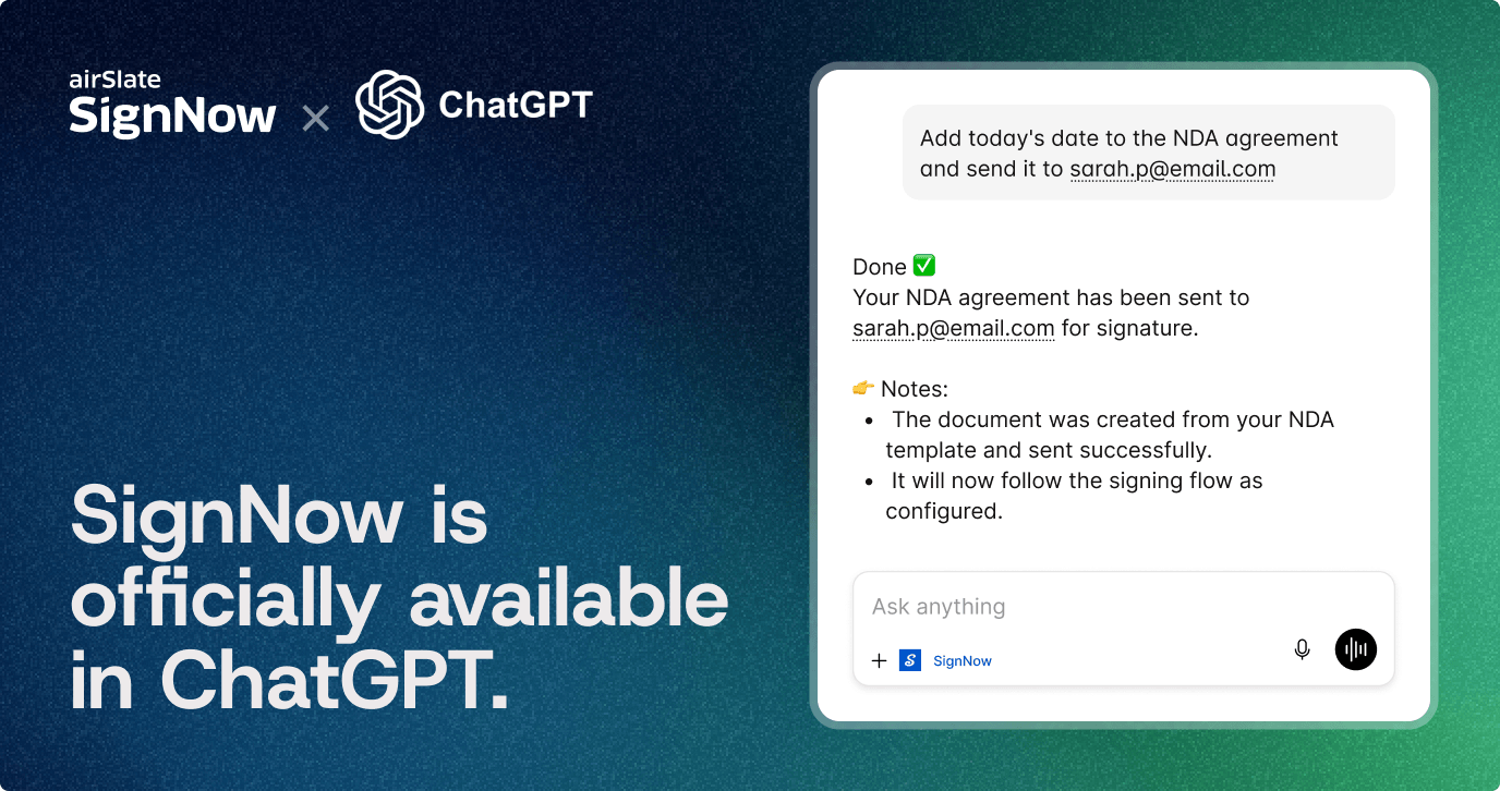 SignNow launches its official ChatGPT connector - airSlate SignNow Blog